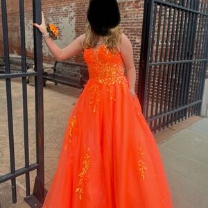 Vibrant Orange Prom Dress